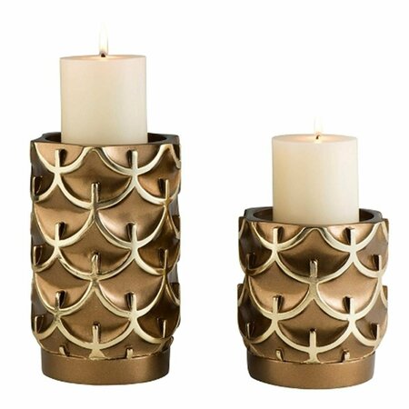 MANMADE 5.5 - 8 in. Mystic Owl Candleholders - Gold - Set of 2 MA3116585